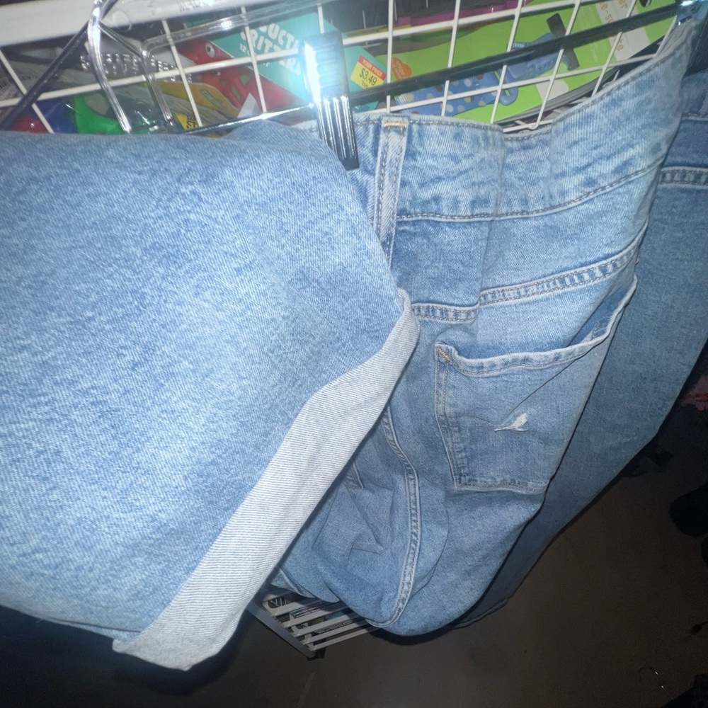 a.n.a Blue Relaxed Jeans with Distressed Details - Picture 5 of 5